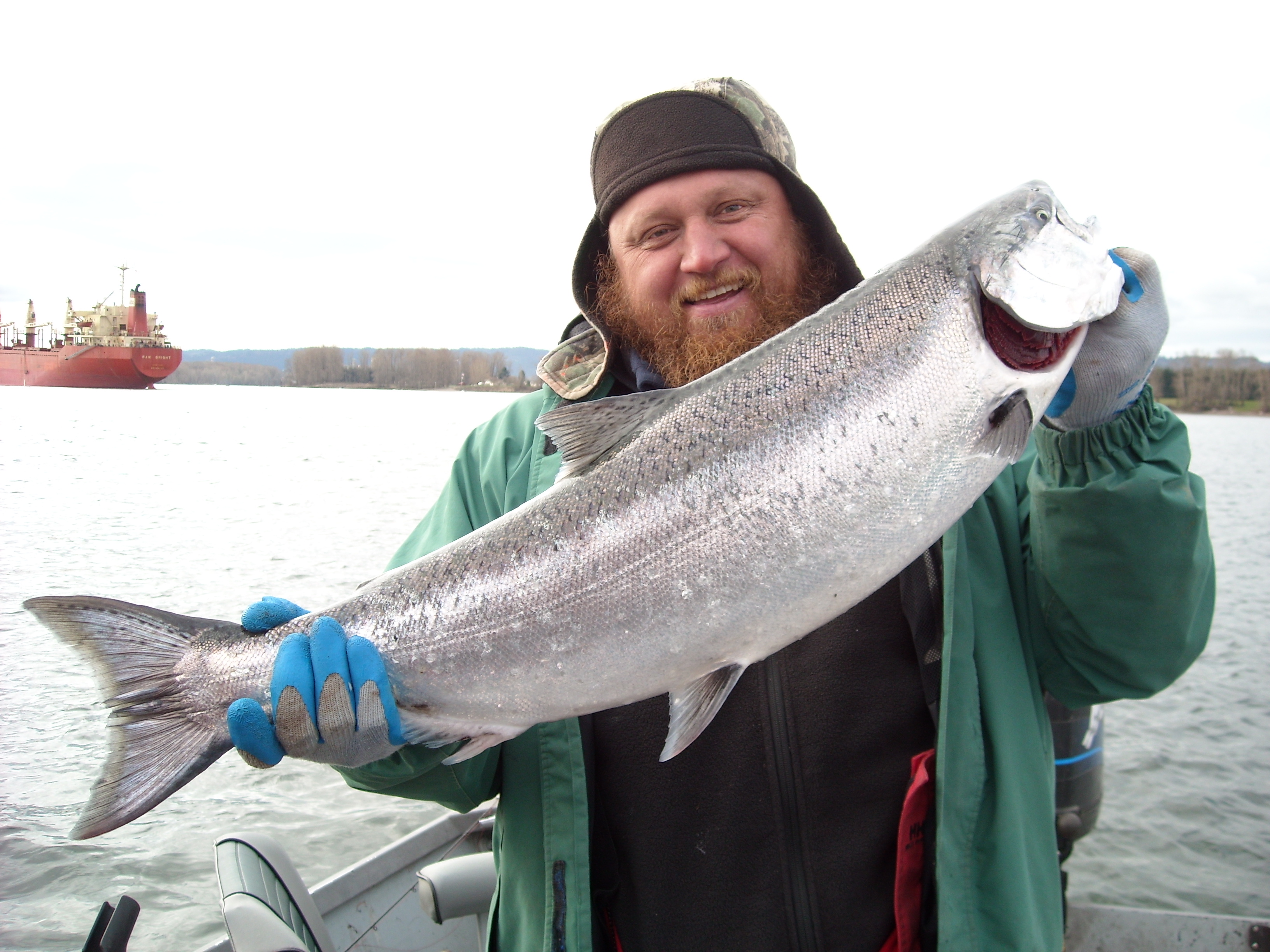 Andy with an early spring Chinook from the Columbia River